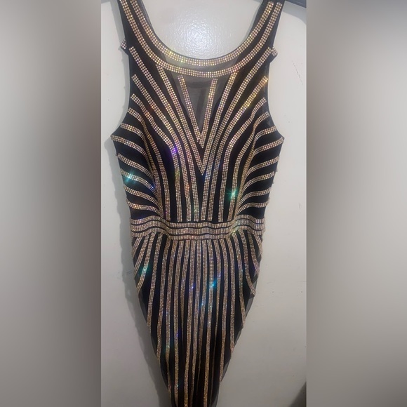 Black Evening Dresses with Crystal Beading (floor length) - Picture 3 of 8